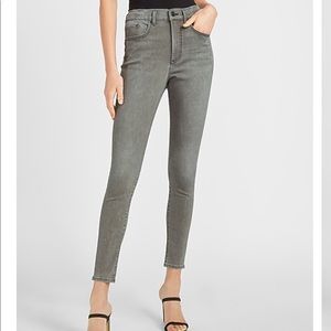 Express Skinny High Rise Jeans - Gray - NWT